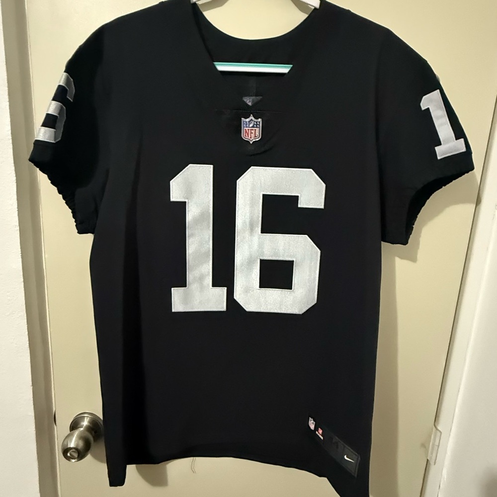 Nike Black and Silver NFL Jersey